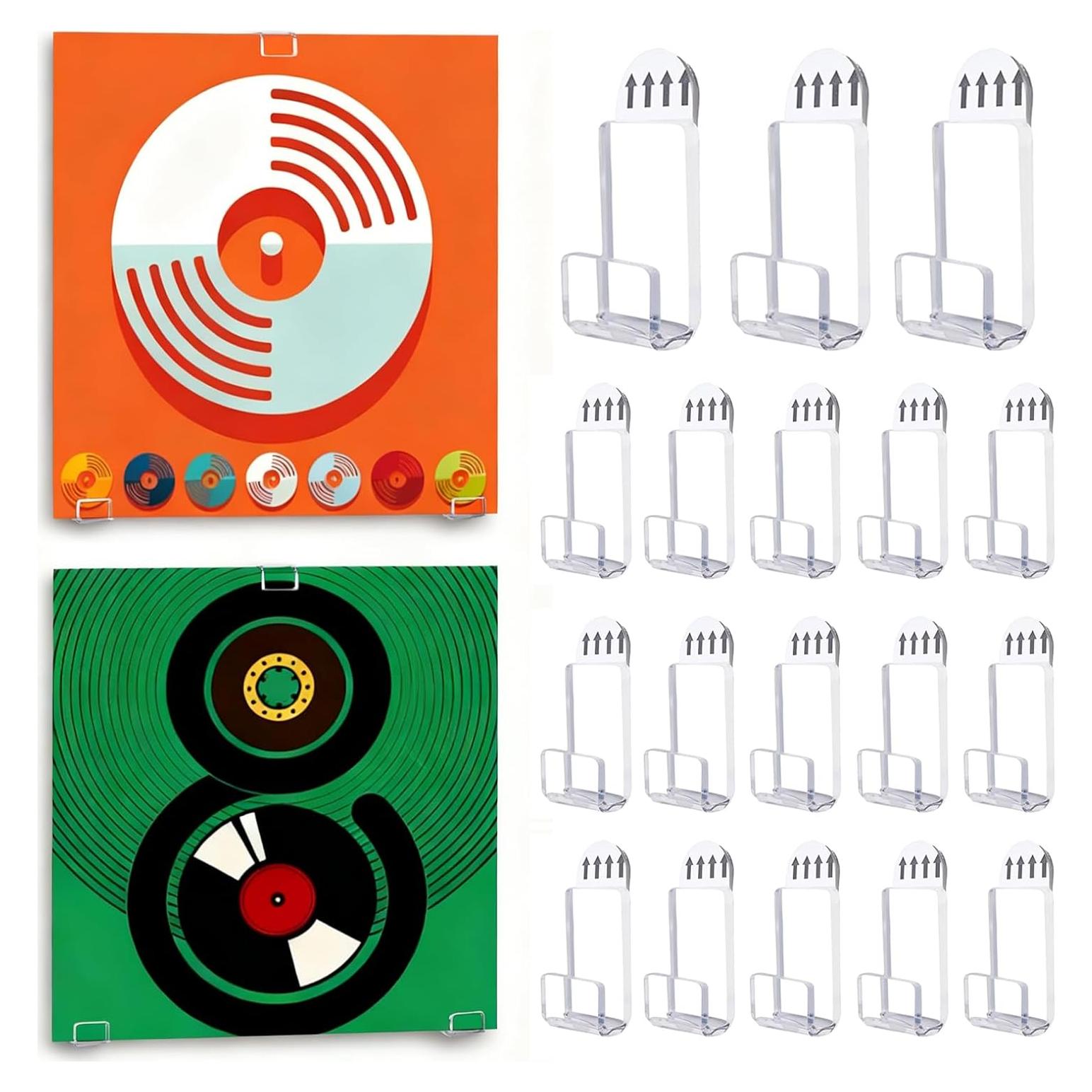 Estante de Vinilo Autoadhesivo Kalami 18 Pcs Transparente