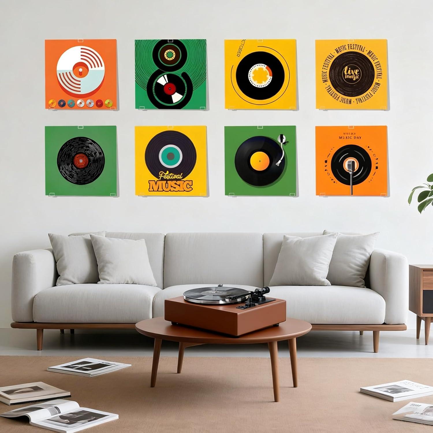 Estante de Vinilo Autoadhesivo Kalami 18 Pcs Transparente