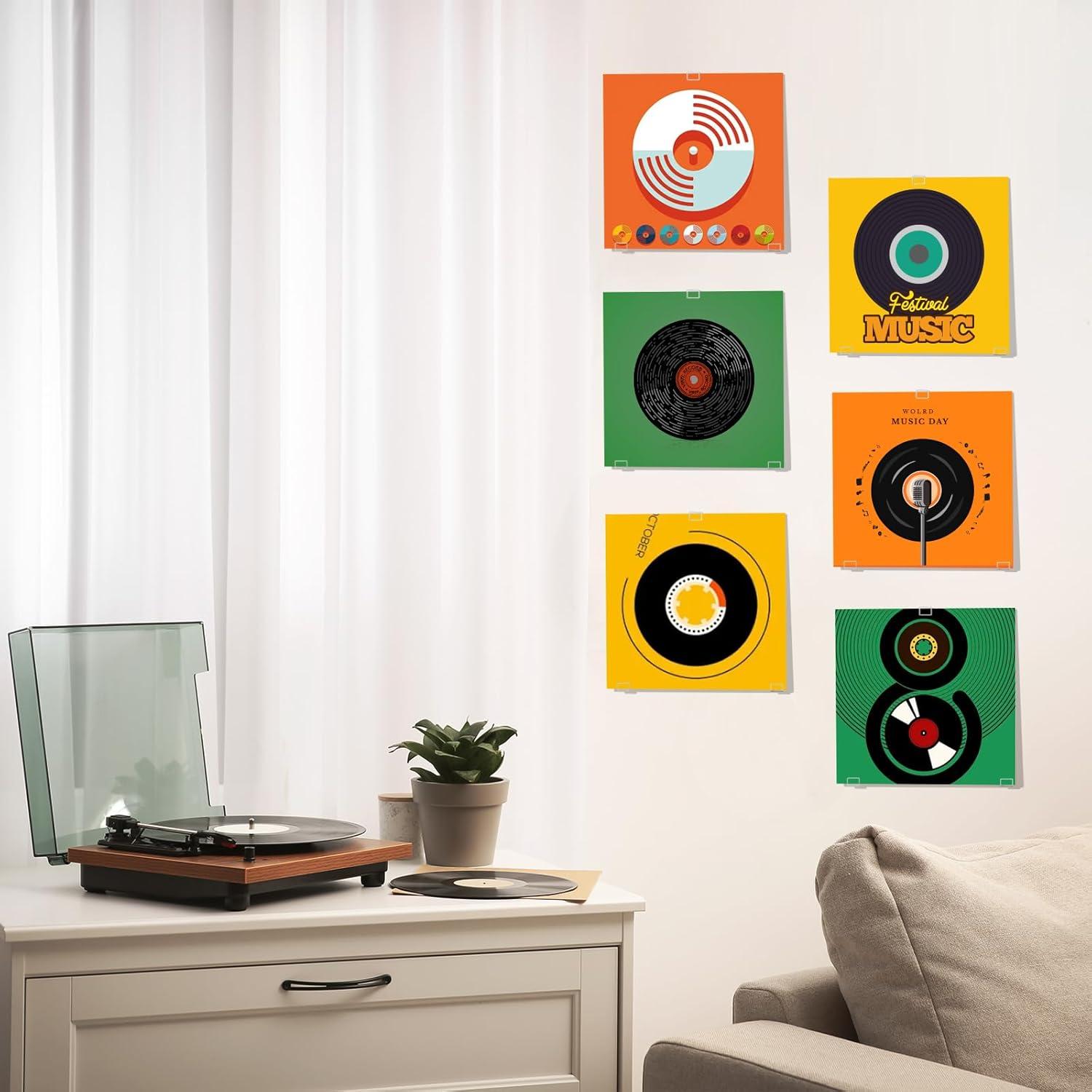 Estante de Vinilo Autoadhesivo Kalami 18 Pcs Transparente