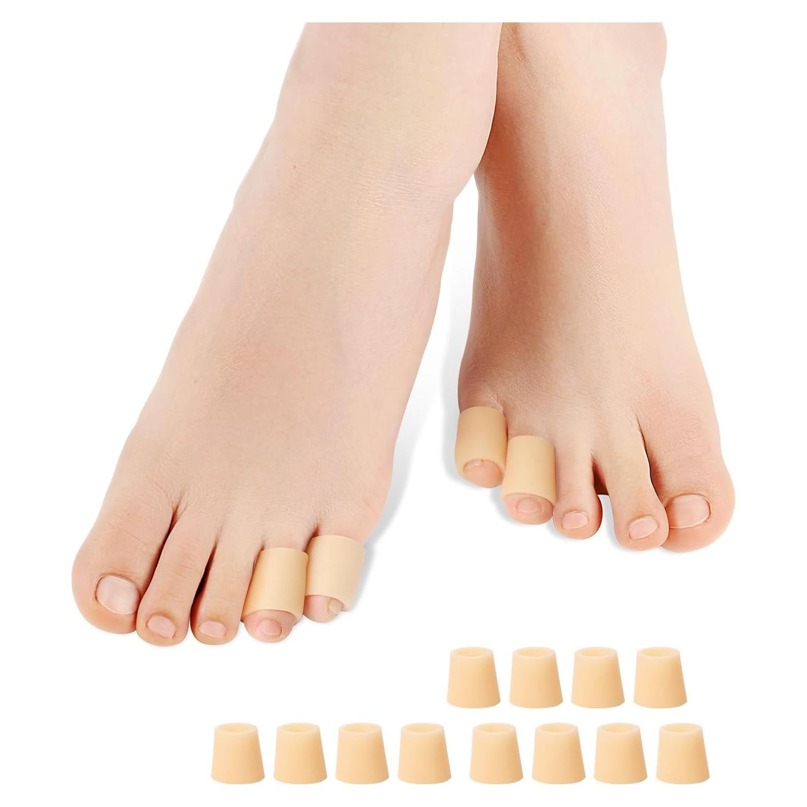 Protectores de Dedos Meñiques Povihome - 12 Piezas Gel Beige