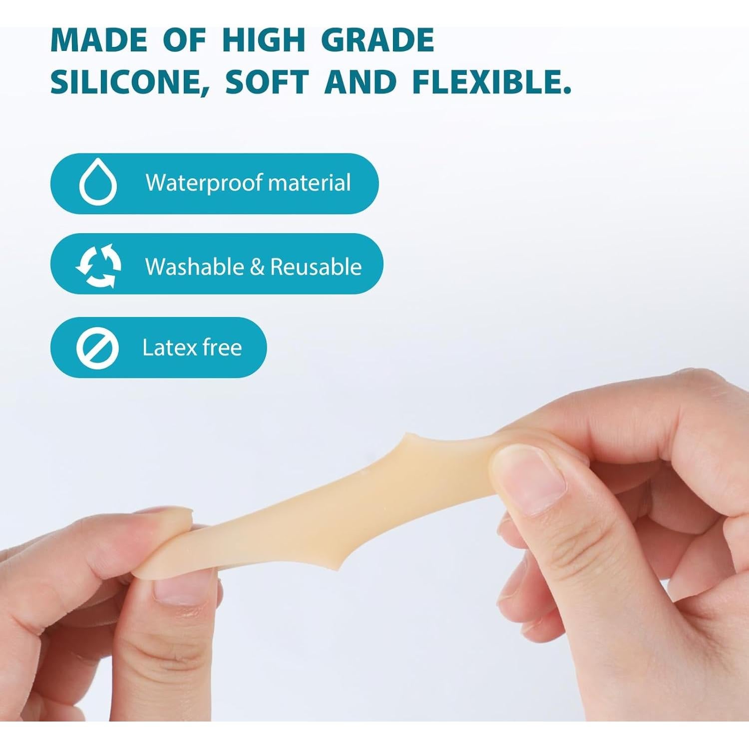 Protectores de Dedos Meñiques Povihome - 12 Piezas Gel Beige