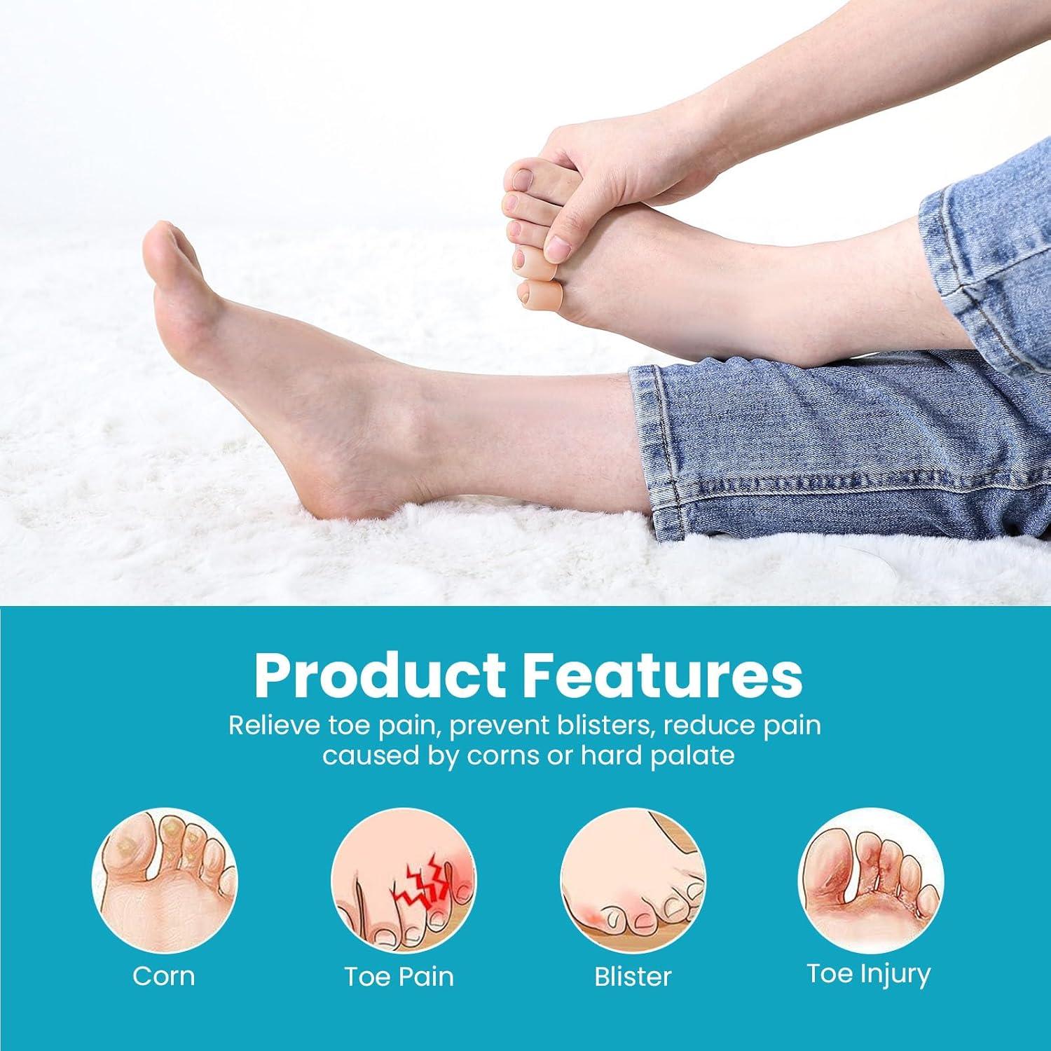 Protectores de Dedos Meñiques Povihome - 12 Piezas Gel Beige