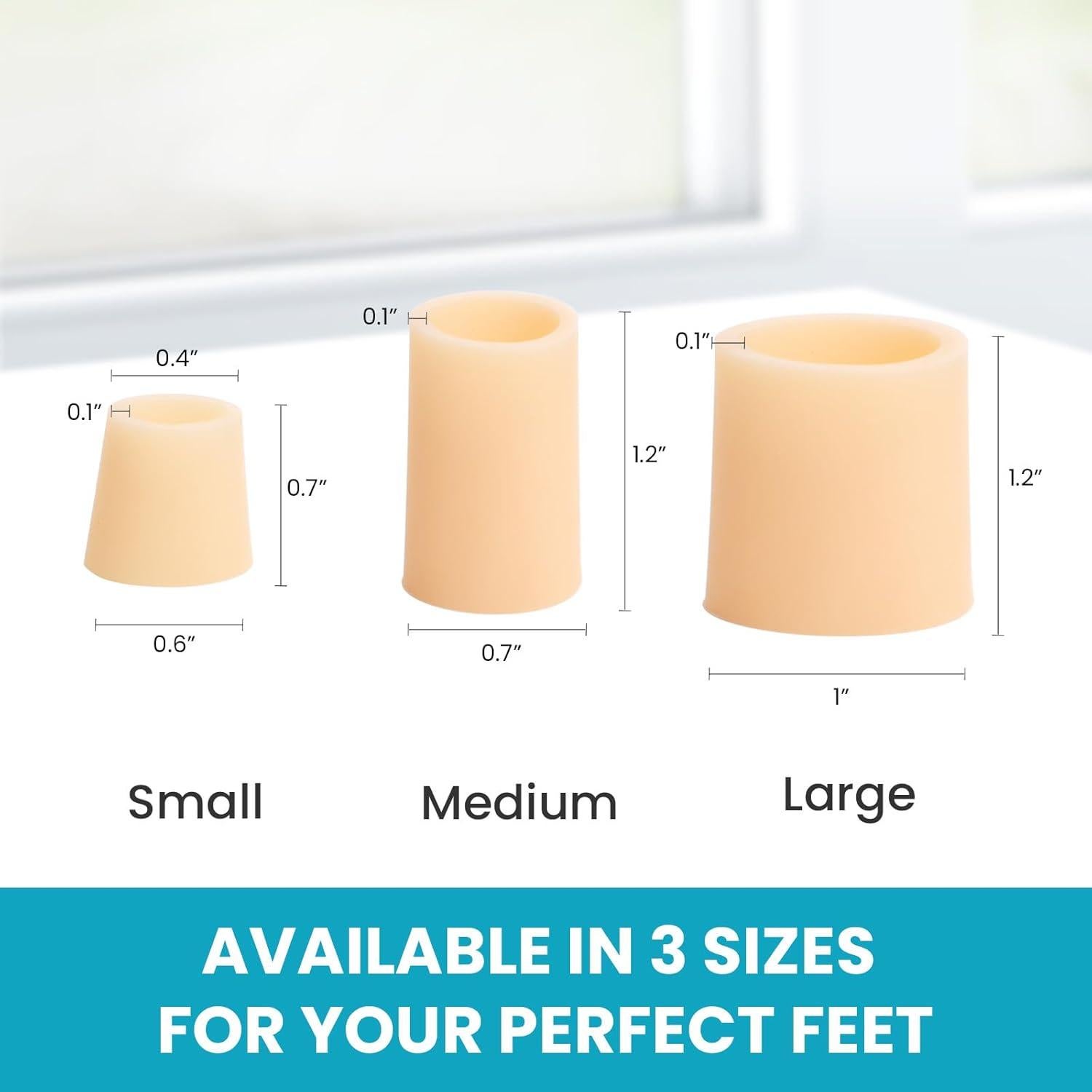 Protectores de Dedos Meñiques Povihome - 12 Piezas Gel Beige