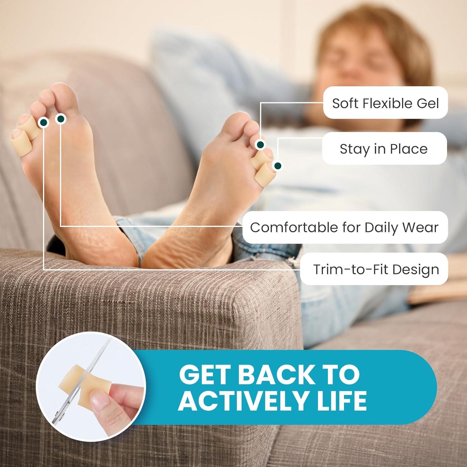 Protectores de Dedos Meñiques Povihome - 12 Piezas Gel Beige