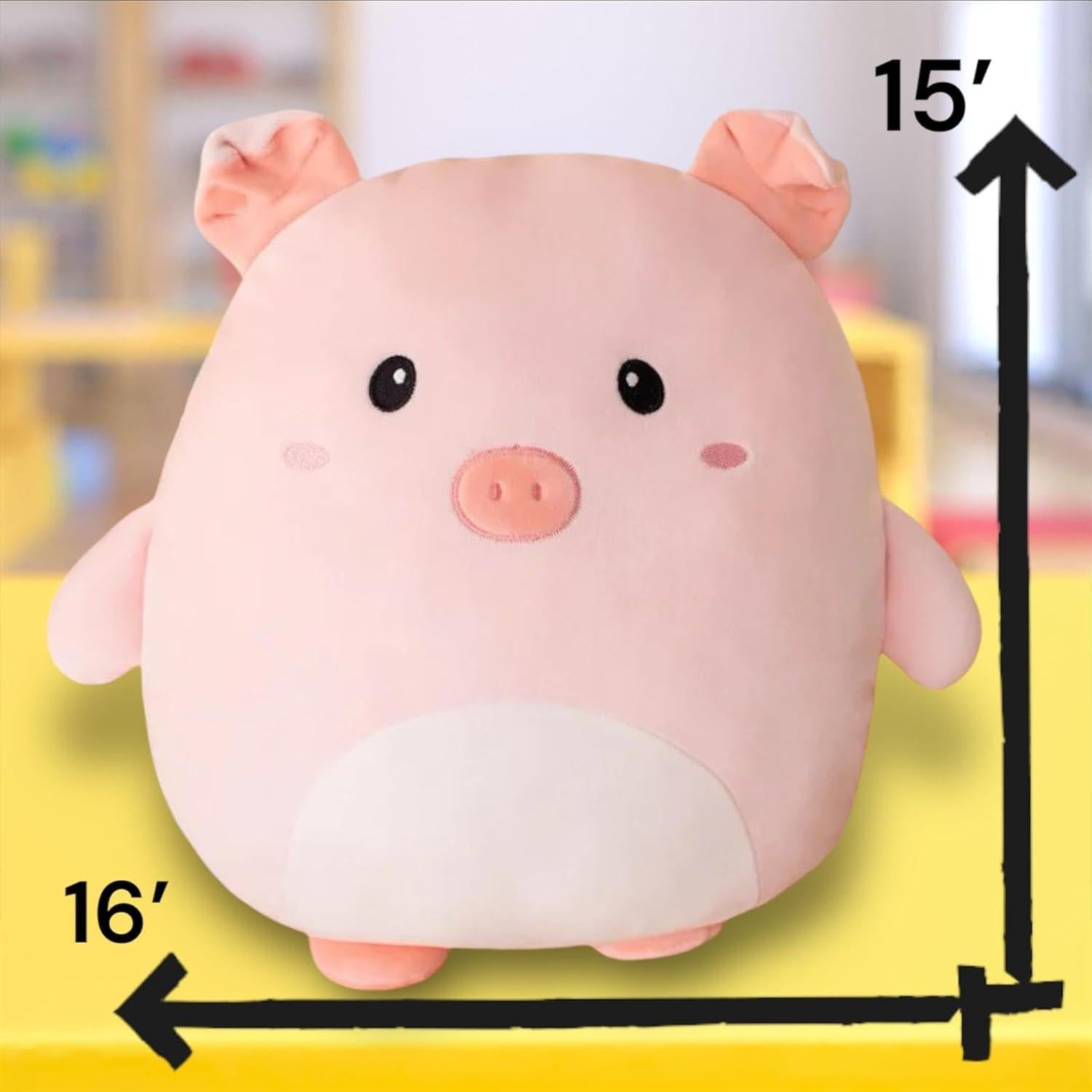 Peluche de Cerdo Genérico 38 cm Suave y Divertido