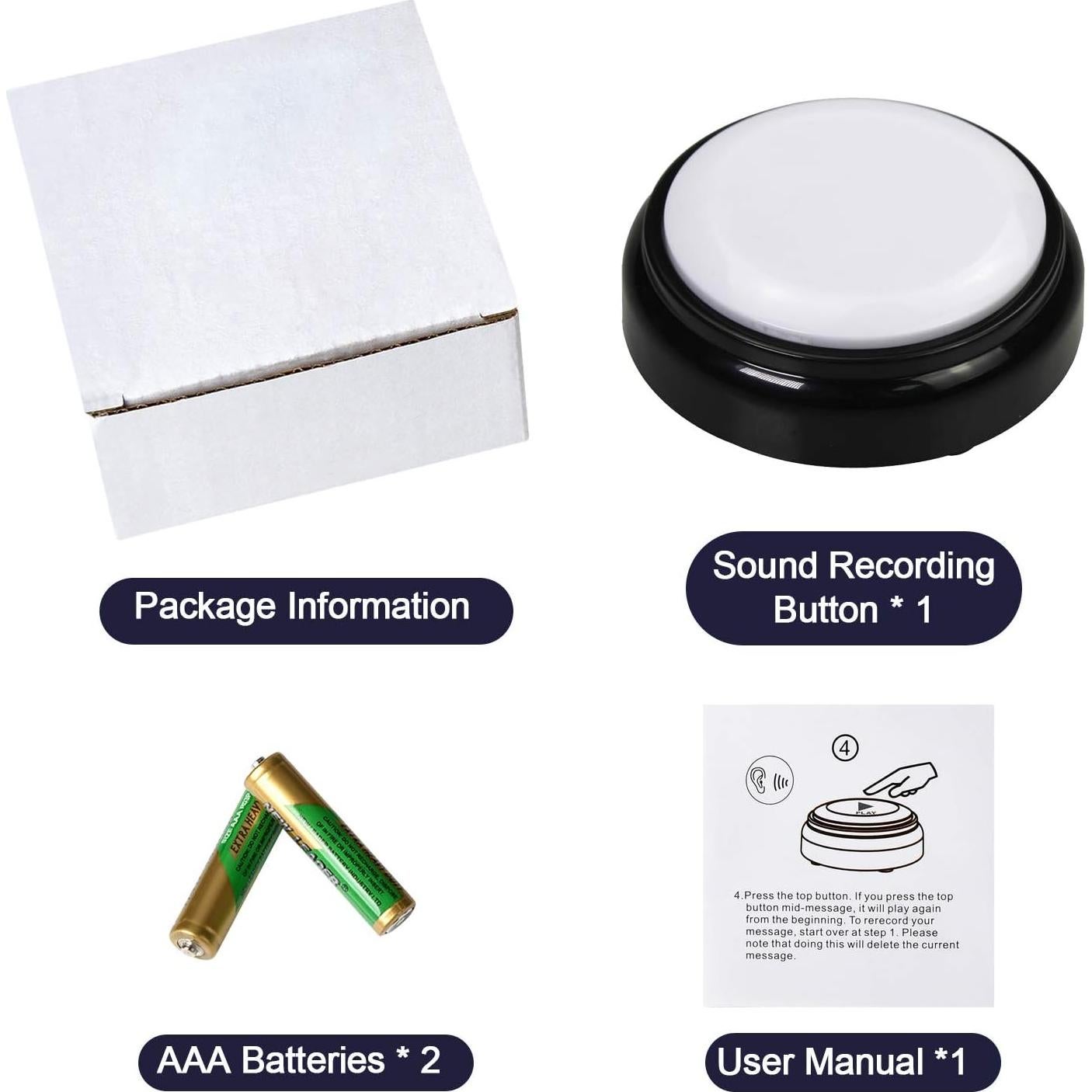 Cubierta Botón Grabable Hablante Cover - 30s Grabación