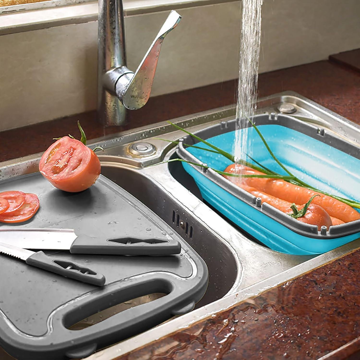 Tabla de Cortar Plegable Gintan 9-en-1 para Camping 34x22cm