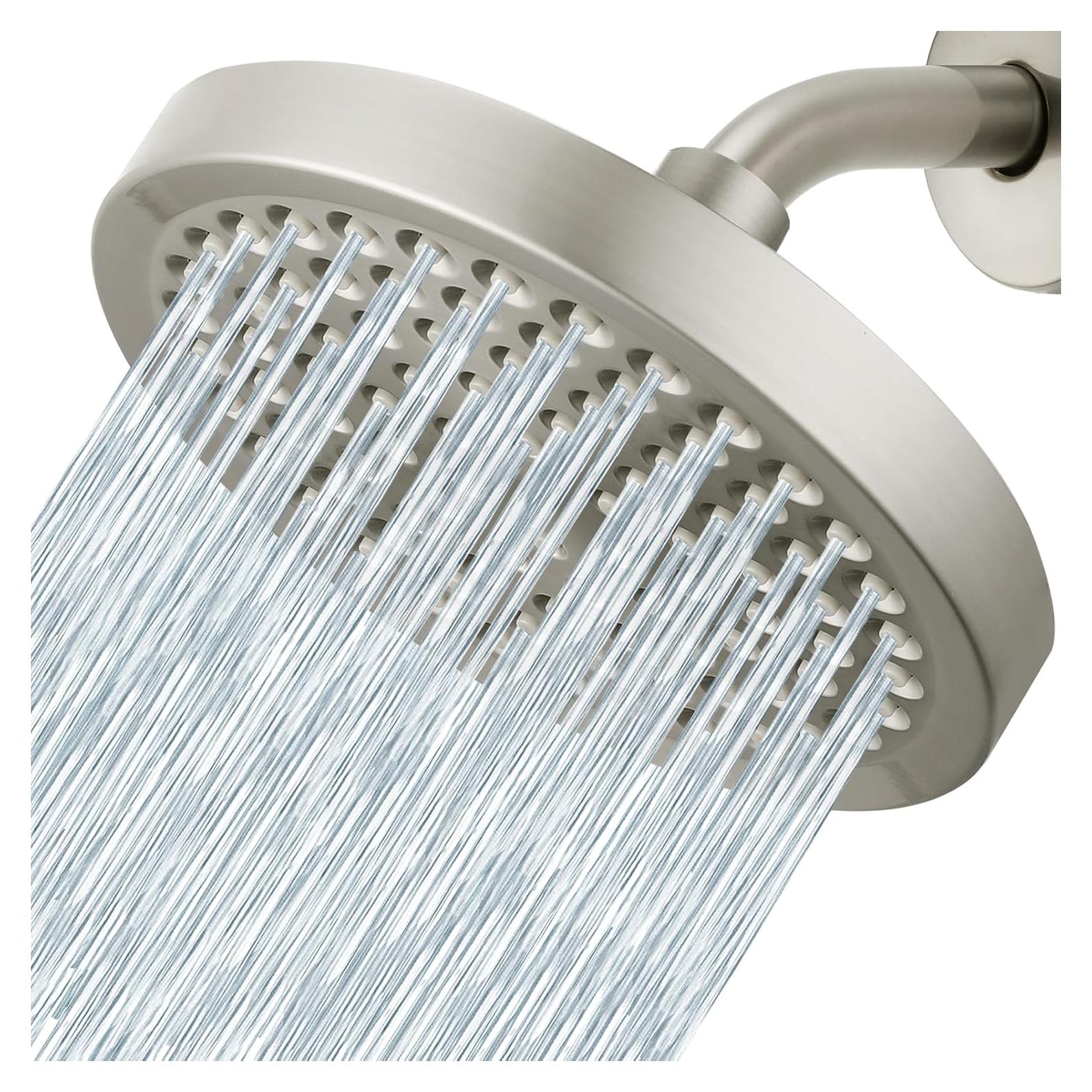 Cabezal de Ducha de Lluvia Voolan 15.24 cm Alta Presión Níquel
