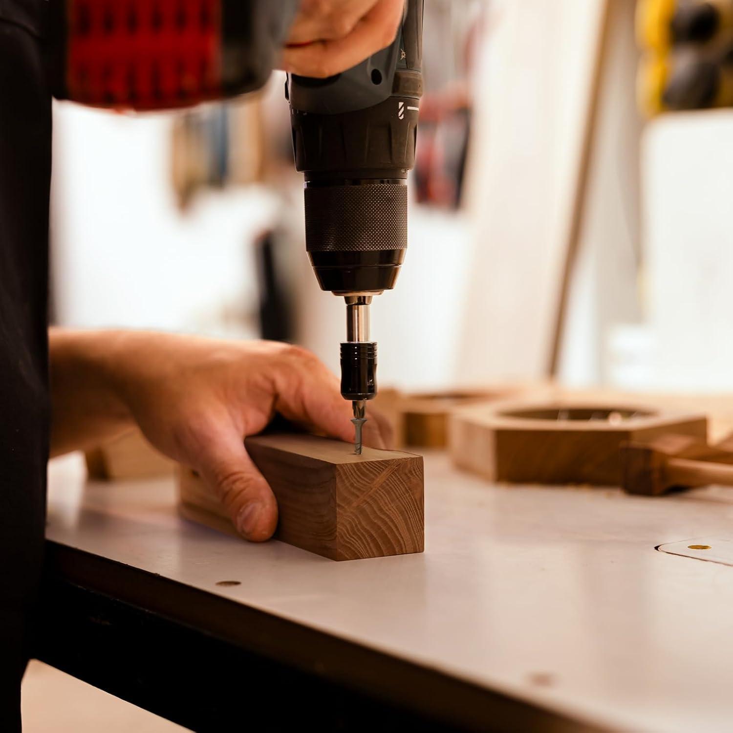 Tornillos de Madera FIXLINK #10 x 6.35 cm, 105 Pcs, Marrón