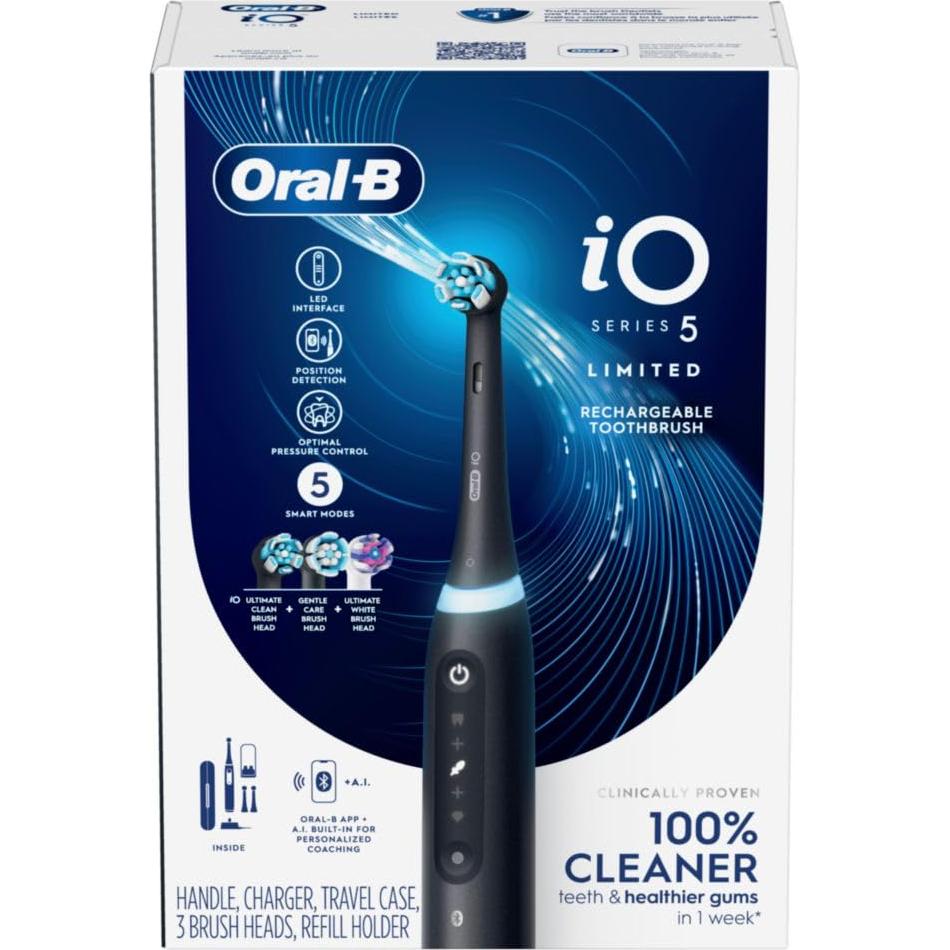 Cepillo de Dientes Eléctrico Oral-B iO5 Negro con 5 Modos