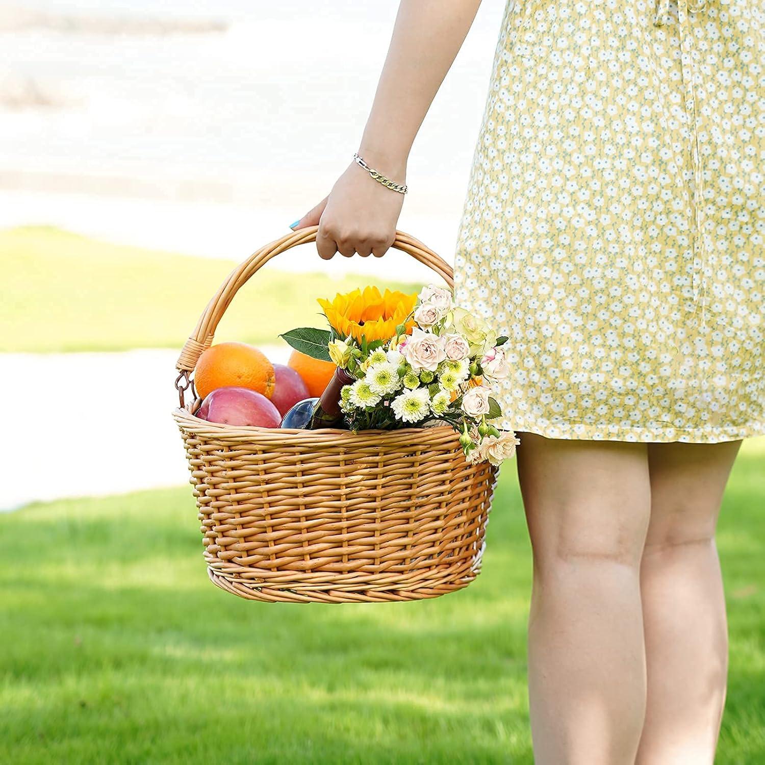 Cesta de Picnic de Mimbre TwentyNext Gris 40.64x35.05cm