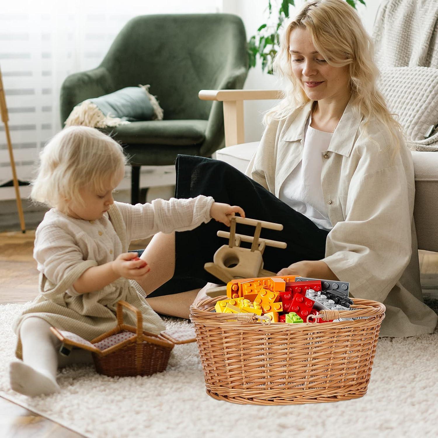 Cesta de Picnic de Mimbre TwentyNext Gris 40.64x35.05cm