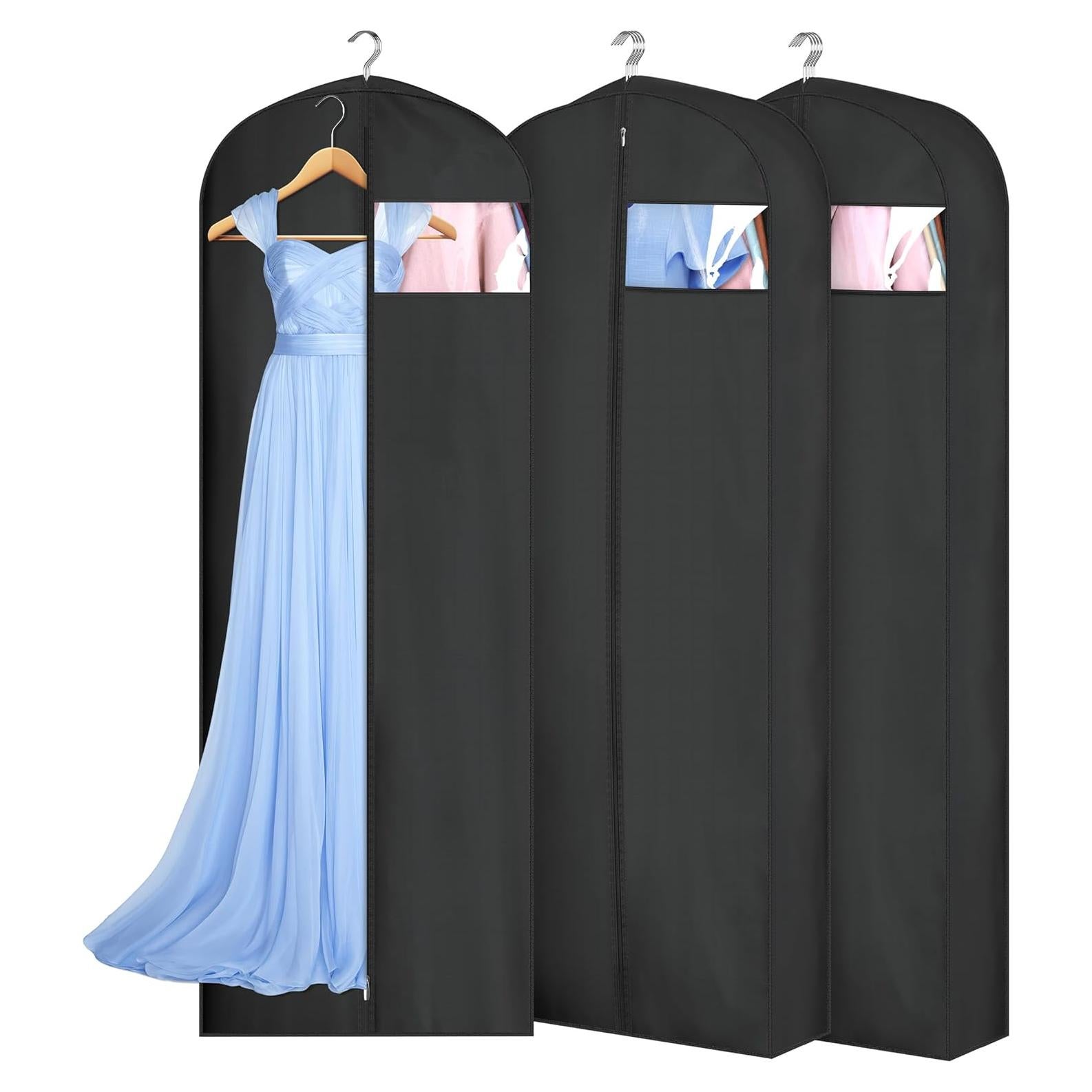 Bolsas de Ropa MISSLO 165 cm Impermeables 3 Paquetes Negro