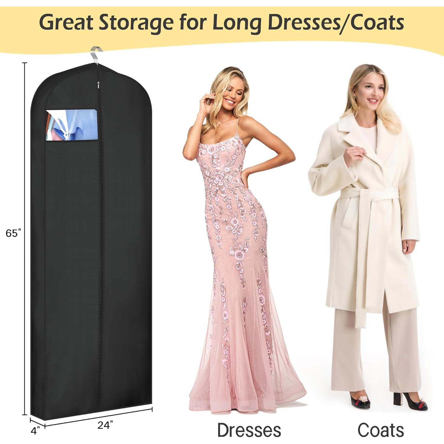 Bolsas de Ropa MISSLO 165 cm Impermeables 3 Paquetes Negro