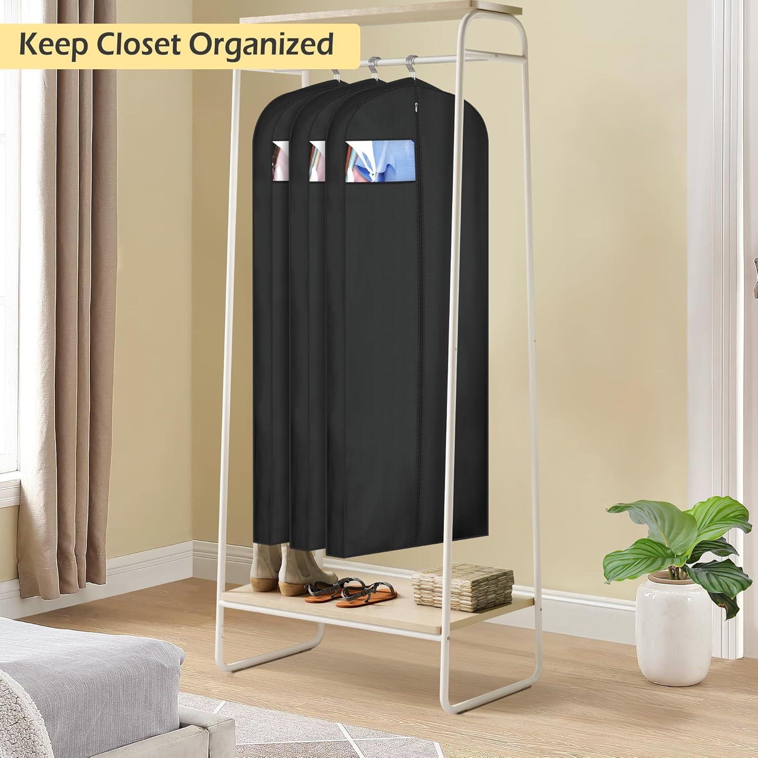 Bolsas de Ropa MISSLO 165 cm Impermeables 3 Paquetes Negro