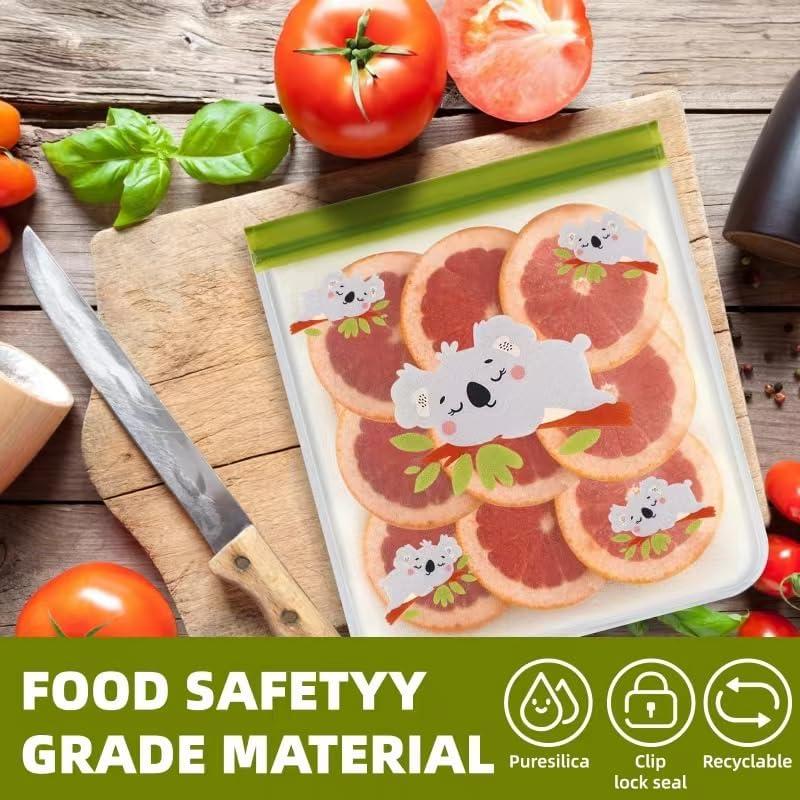 Bolsas de Almacenamiento Reutilizables Rluahxnby 24 Piezas Silicona