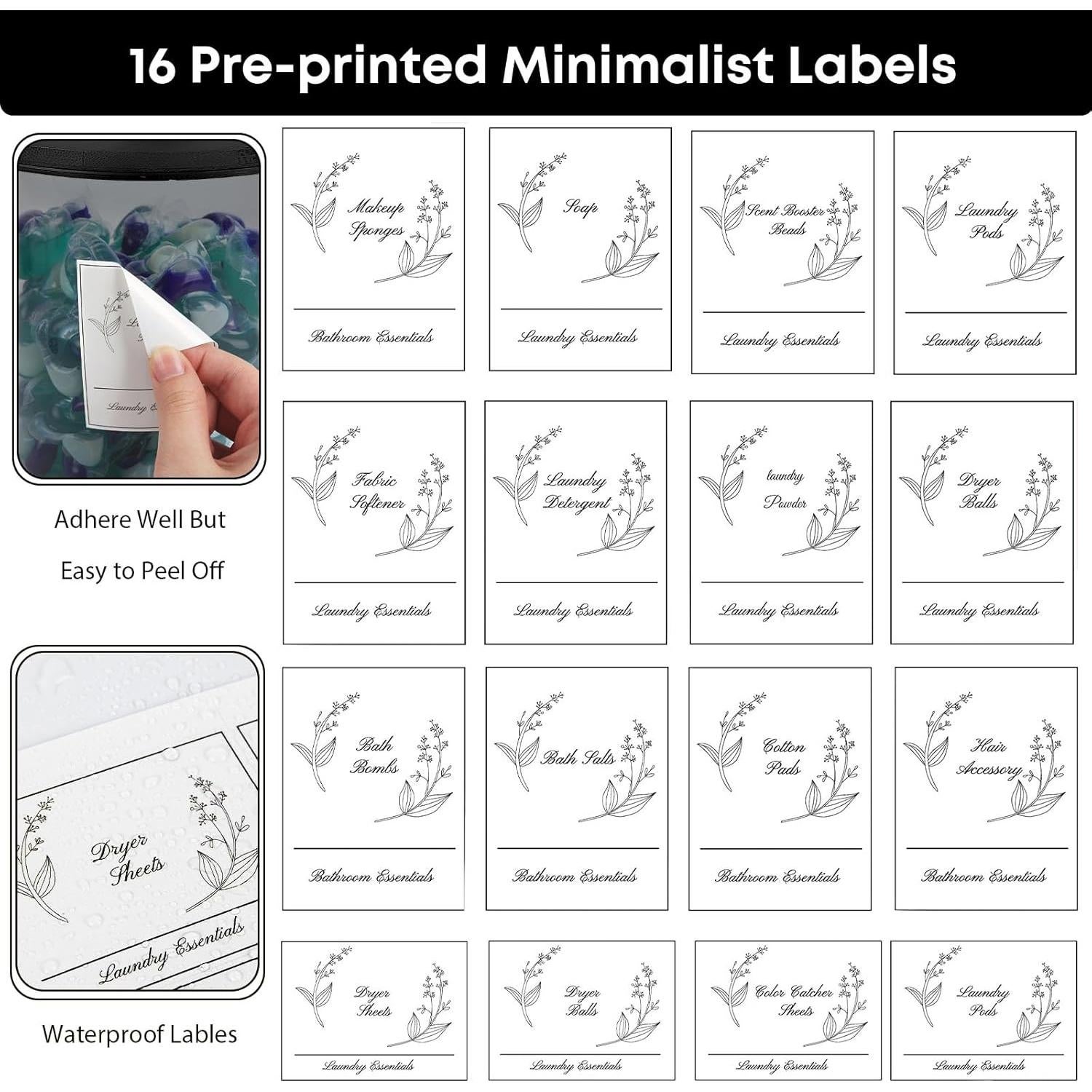 Juego de 3 Contenedores de Lavandería Bibo - Negro