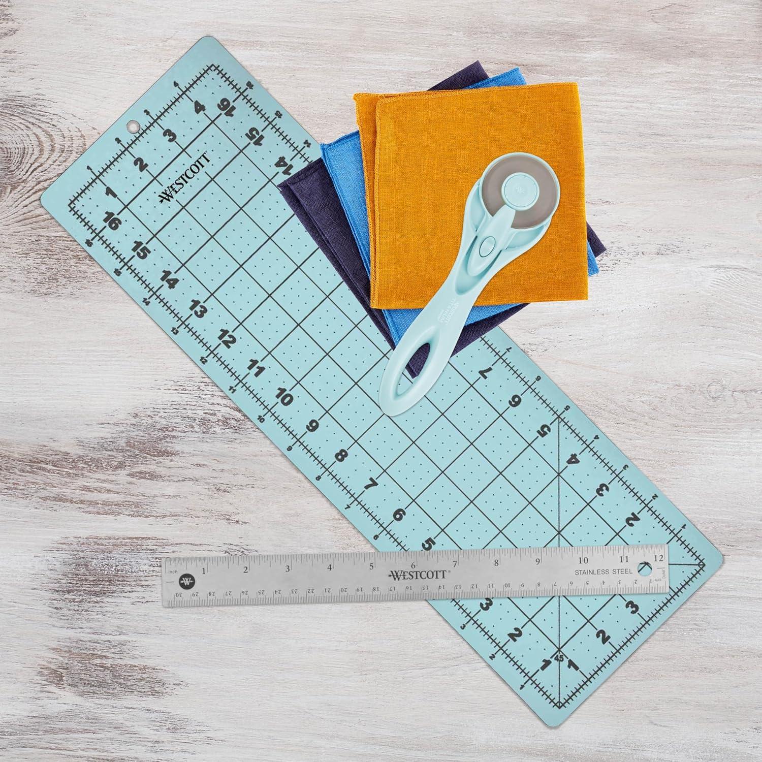 Set de Manualidades Westcott 3 Piezas - Cortador 45mm, Base y Regla