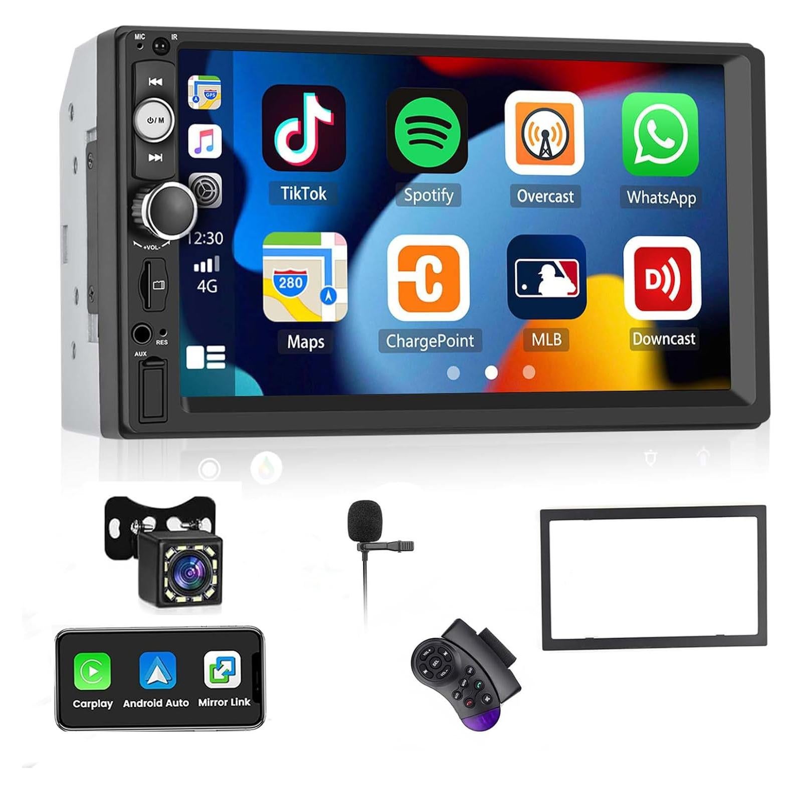 Radio de Coche Doble Din UNITOPSCI 7" CarPlay Android Auto