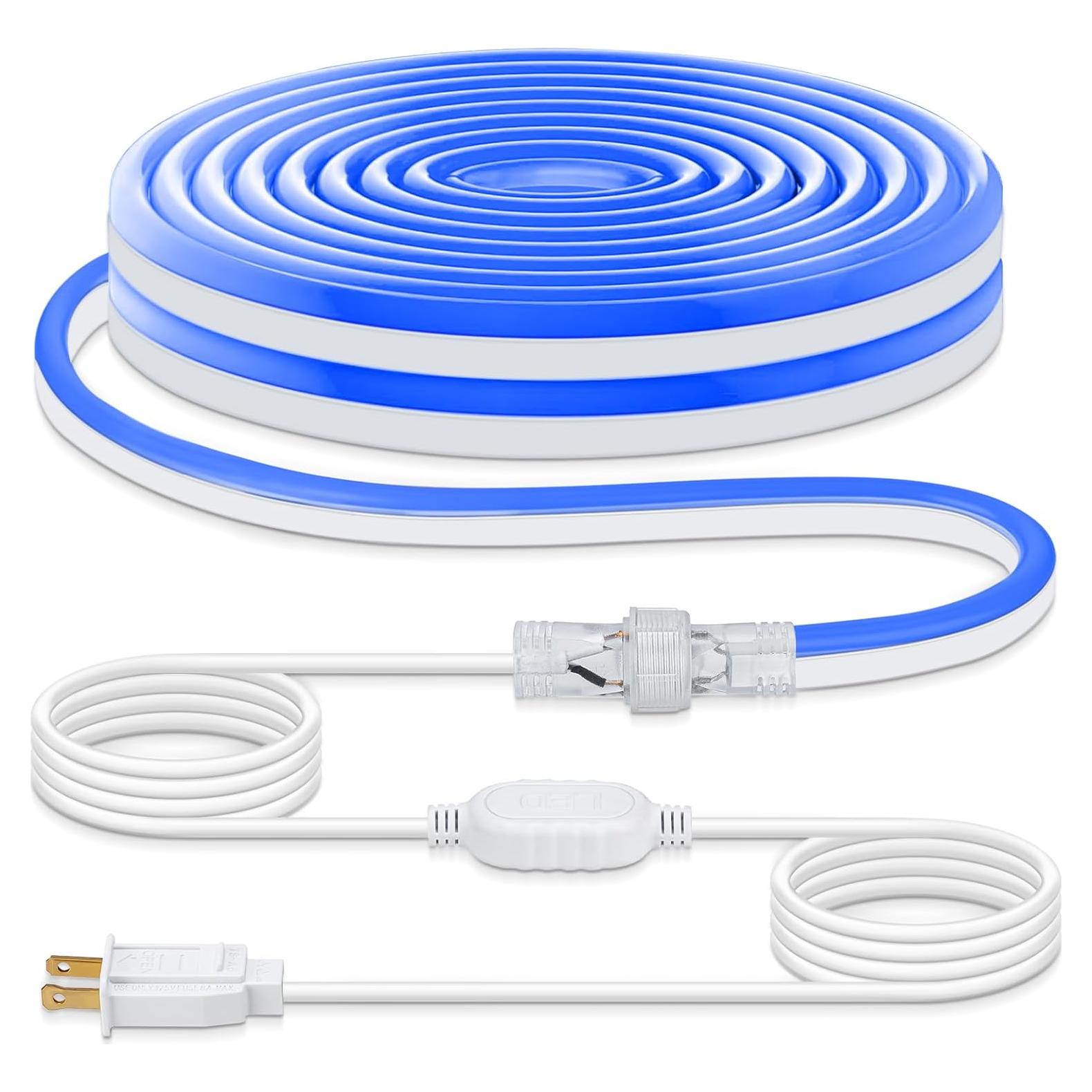 Tira de Luz LED Neón Brillihood 5M Azul Impermeable 120V