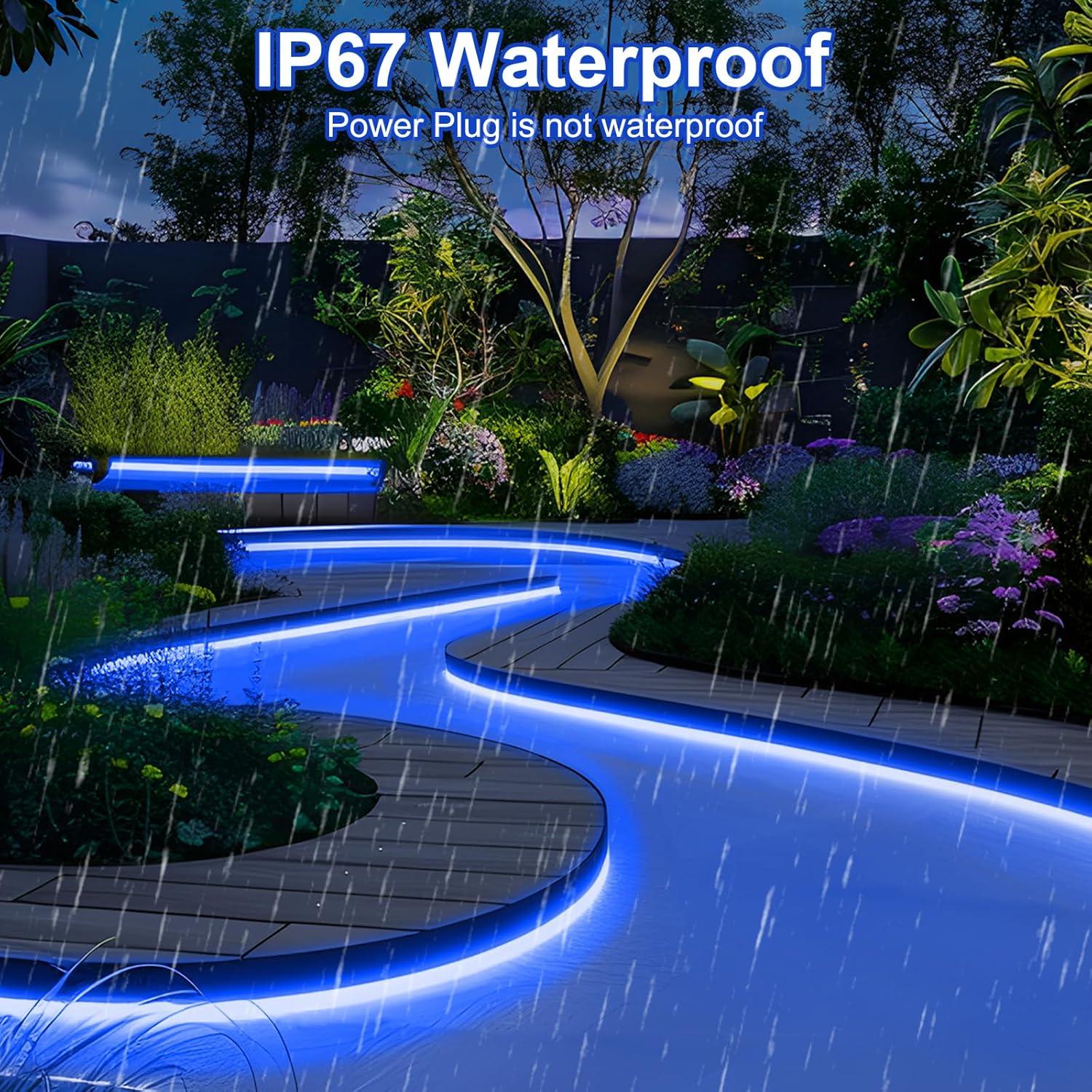 Tira de Luz LED Neón Brillihood 5M Azul Impermeable 120V