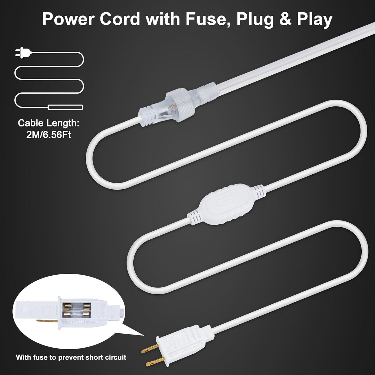 Tira de Luz LED Neón Brillihood 5M Azul Impermeable 120V