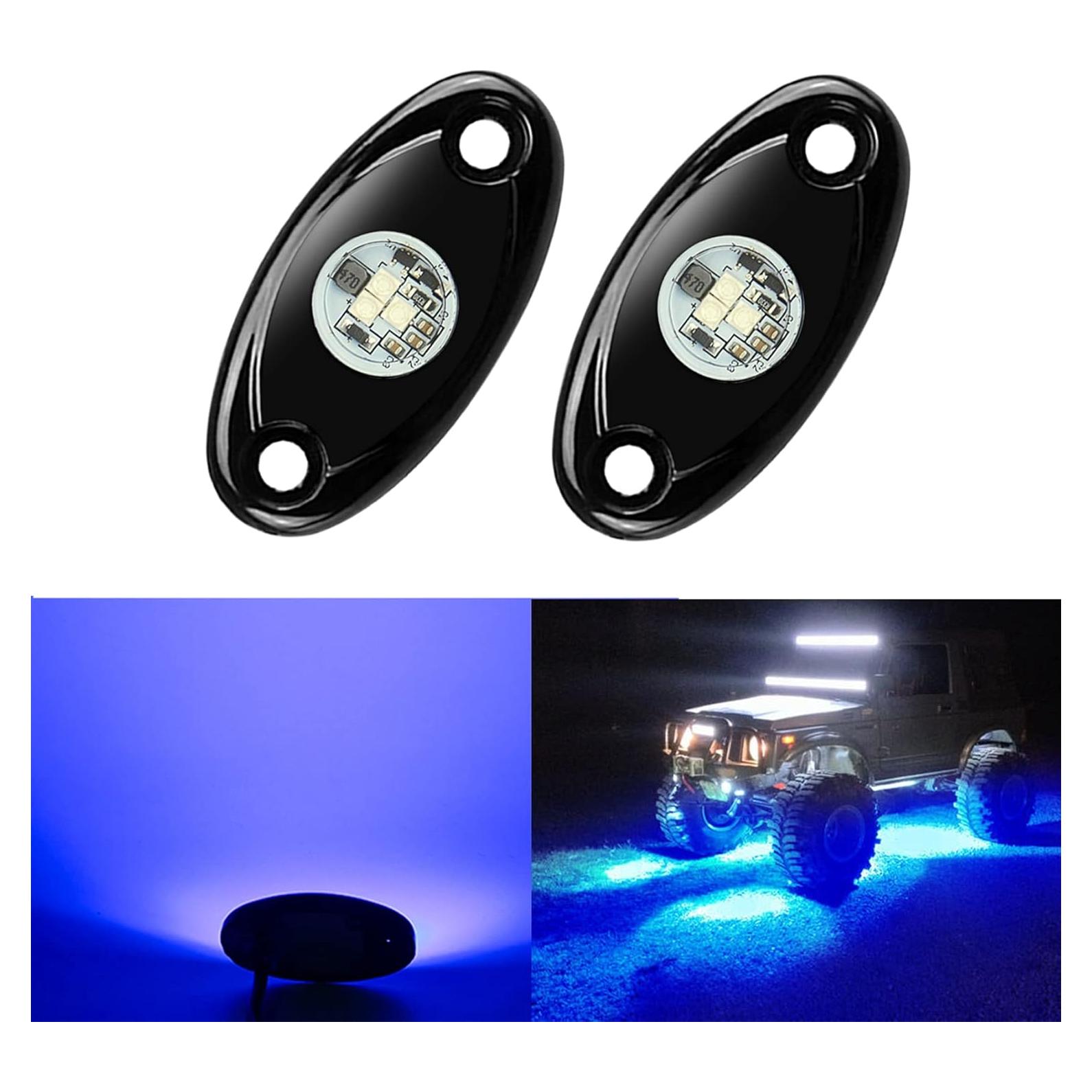 Luces LED Rock Ampper 2 Pods Impermeables Azul 9W 12-24V