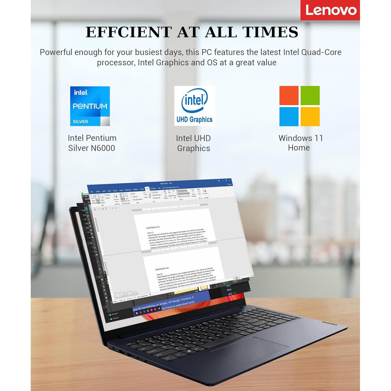 Lenovo IdeaPad 1 Laptop 15.6" FHD 12GB RAM 256GB SSD Windows 11