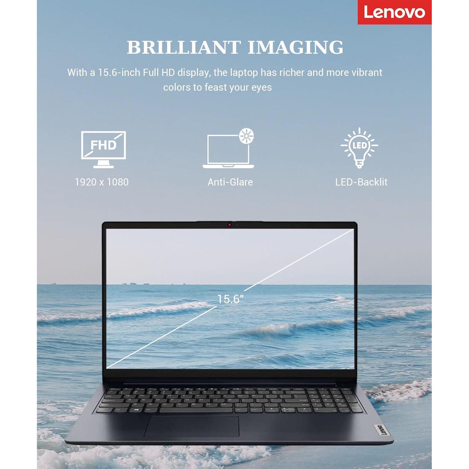 Lenovo IdeaPad 1 Laptop 15.6" FHD 12GB RAM 256GB SSD Windows 11