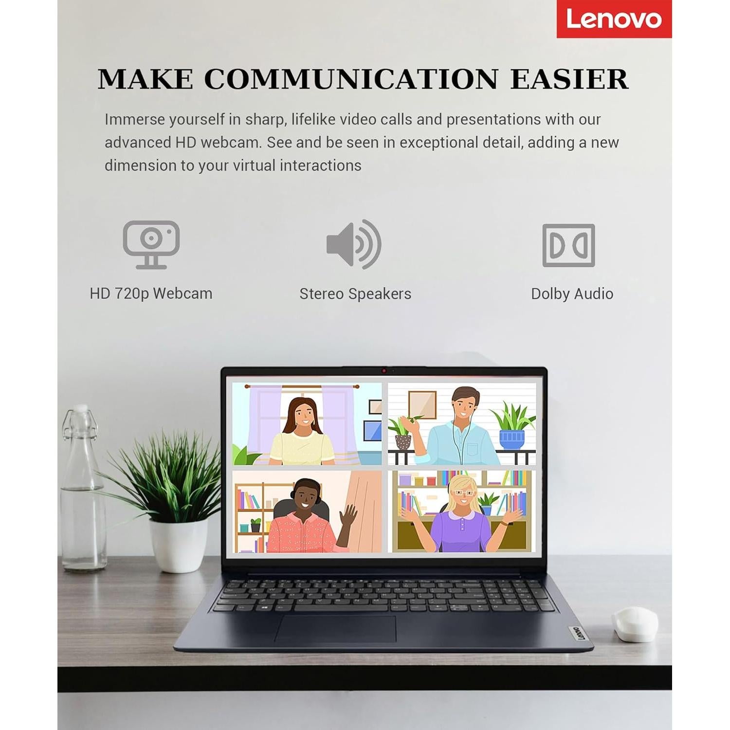 Lenovo IdeaPad 1 Laptop 15.6" FHD 12GB RAM 256GB SSD Windows 11