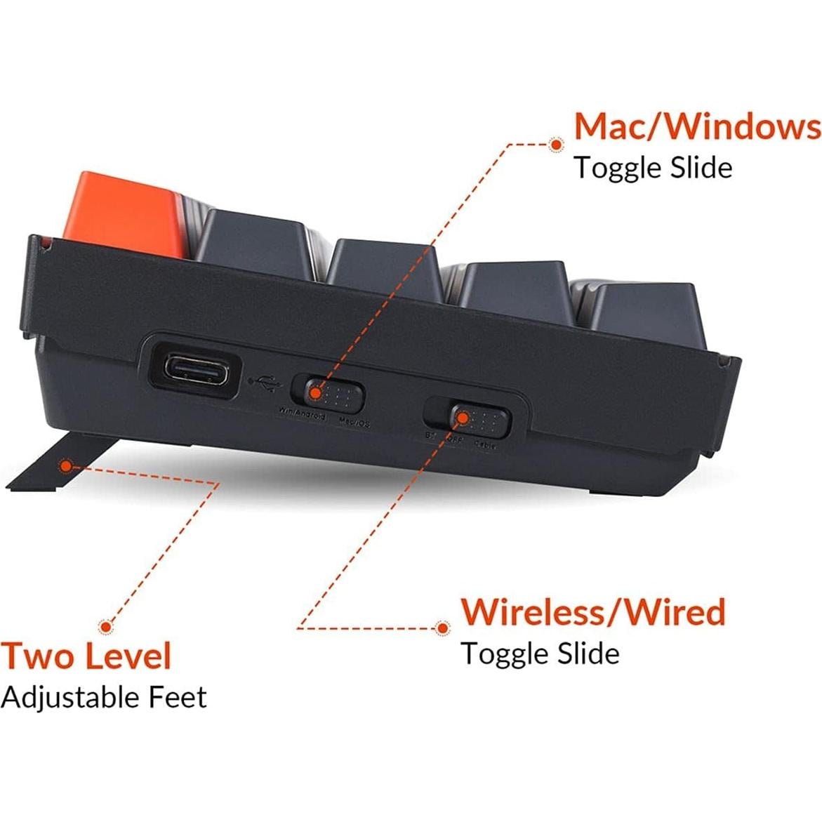 Teclado Mecánico Inalámbrico Keychron K6 Bluetooth 5.1 68 Teclas