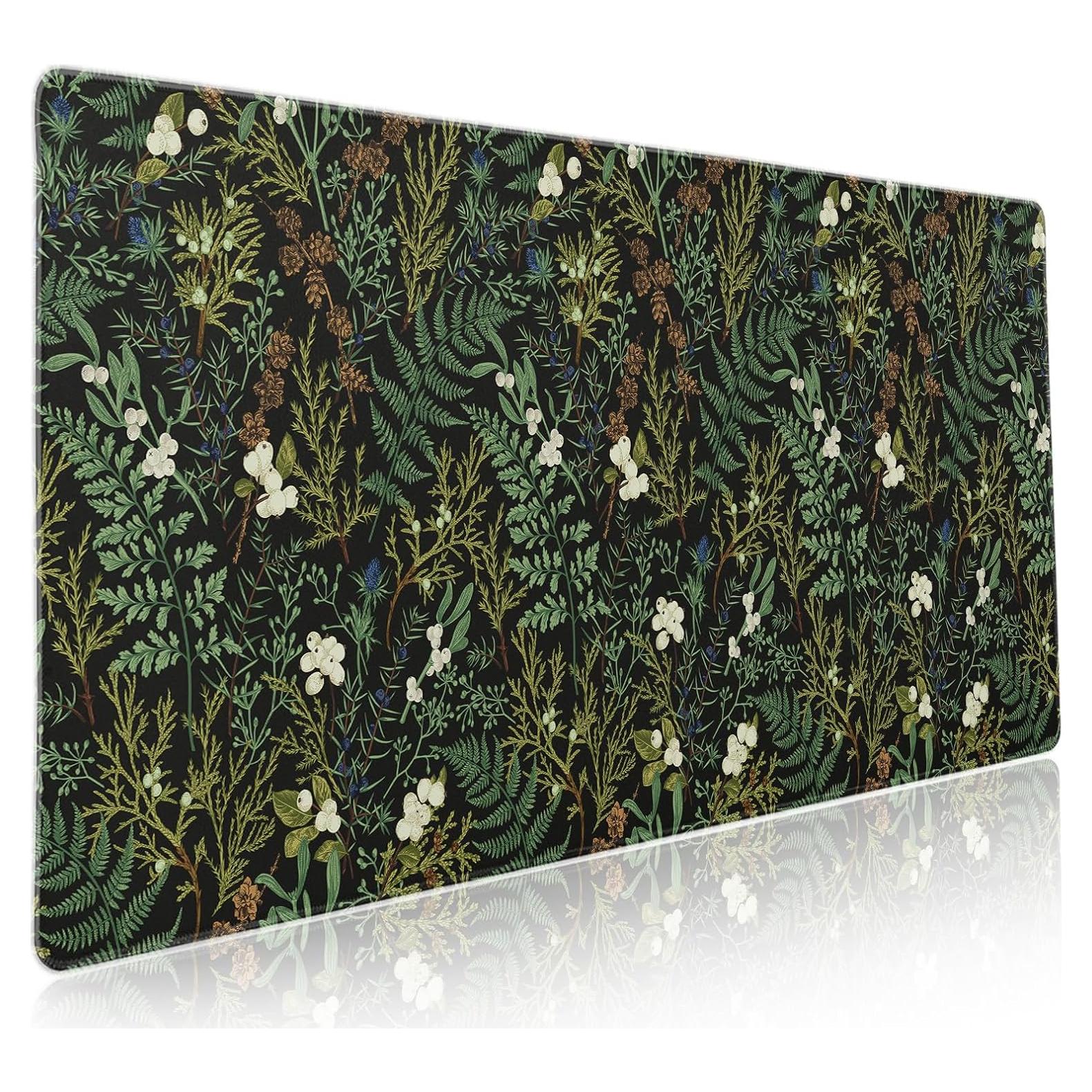 Alfombrilla de Ratón Aportt XXL Botánica Estética Negra 90x40cm