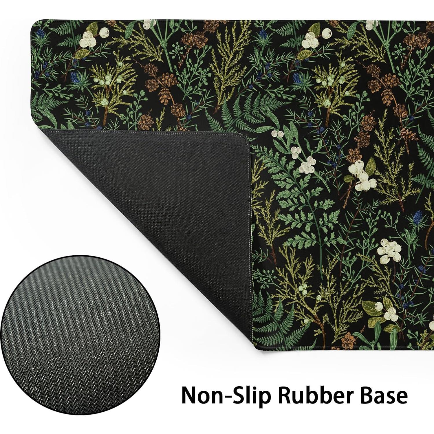 Alfombrilla de Ratón Aportt XXL Botánica Estética Negra 90x40cm