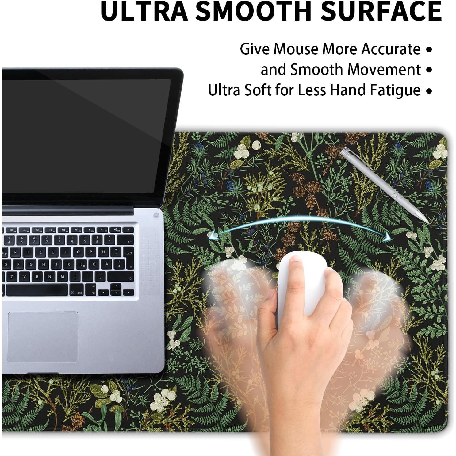 Alfombrilla de Ratón Aportt XXL Botánica Estética Negra 90x40cm