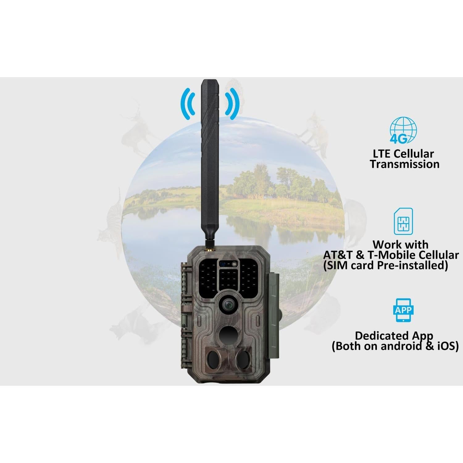 Cámara de Sendero Meidase S950 4G LTE, Visión Nocturna 30m