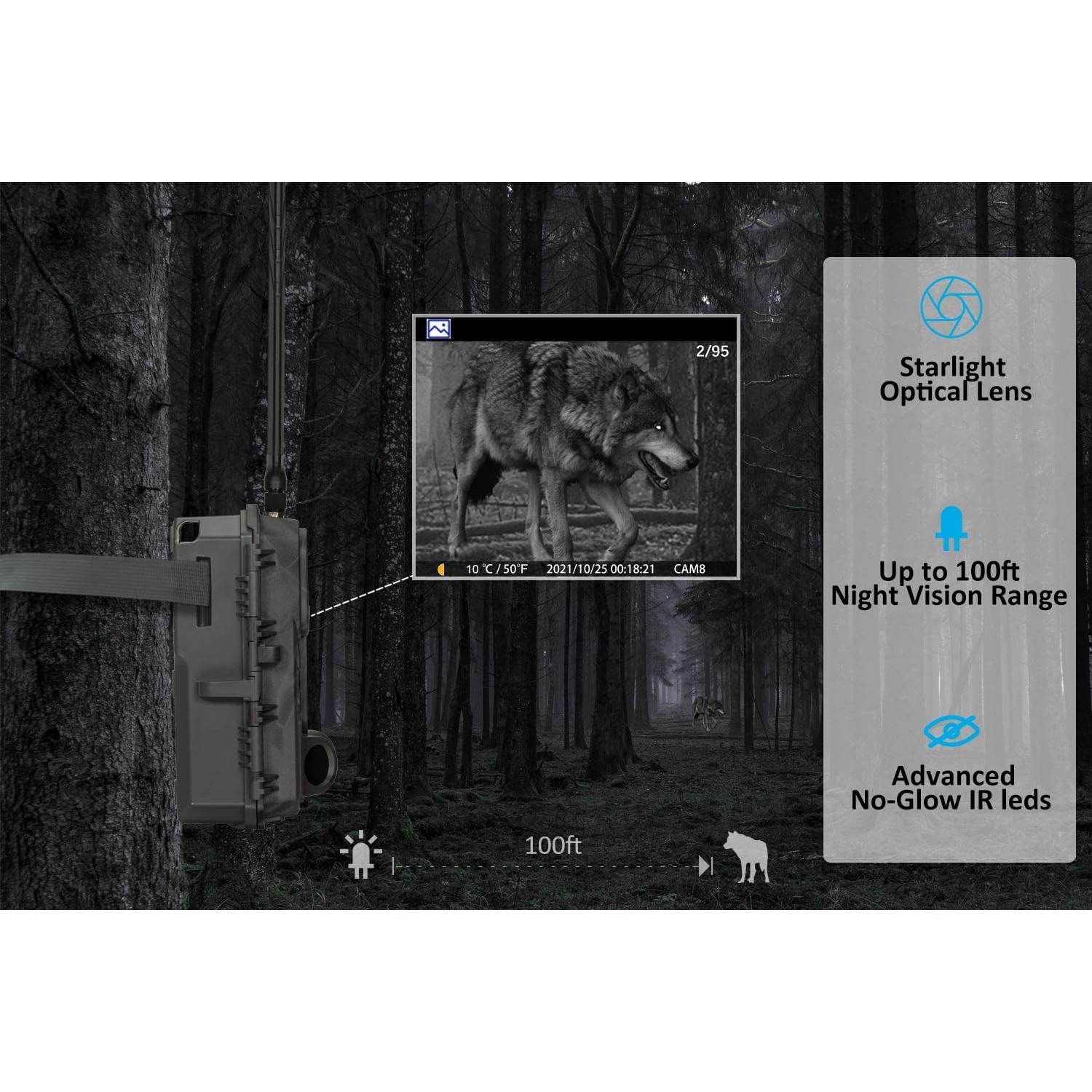 Cámara de Sendero Meidase S950 4G LTE, Visión Nocturna 30m