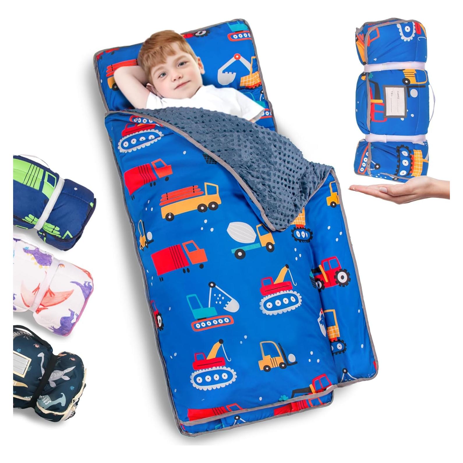 Esterilla de Siesta Primlect para Niños con Almohada Azul 139.7x58.4cm
