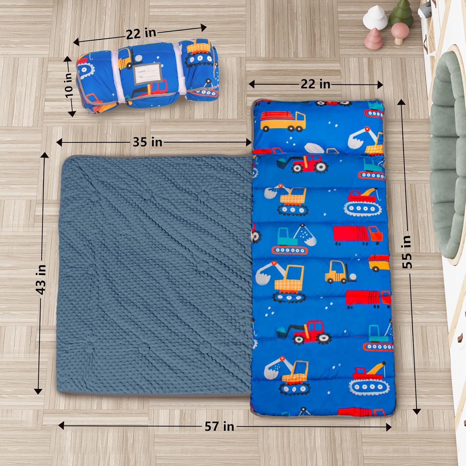 Esterilla de Siesta Primlect para Niños con Almohada Azul 139.7x58.4cm