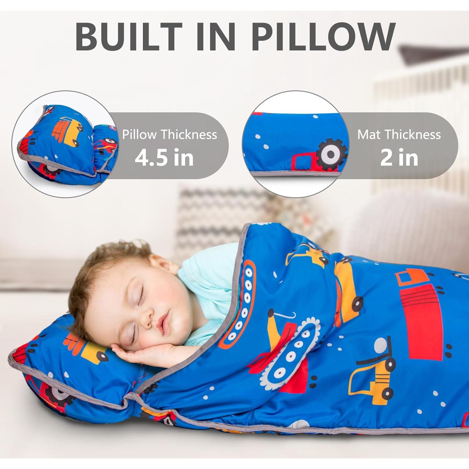 Esterilla de Siesta Primlect para Niños con Almohada Azul 139.7x58.4cm