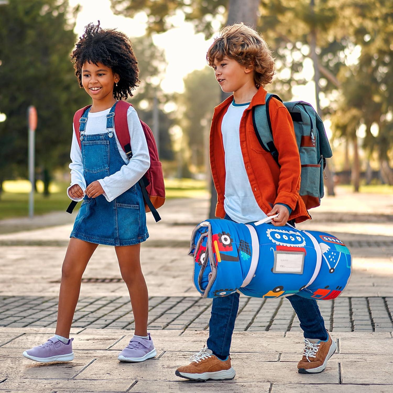 Esterilla de Siesta Primlect para Niños con Almohada Azul 139.7x58.4cm