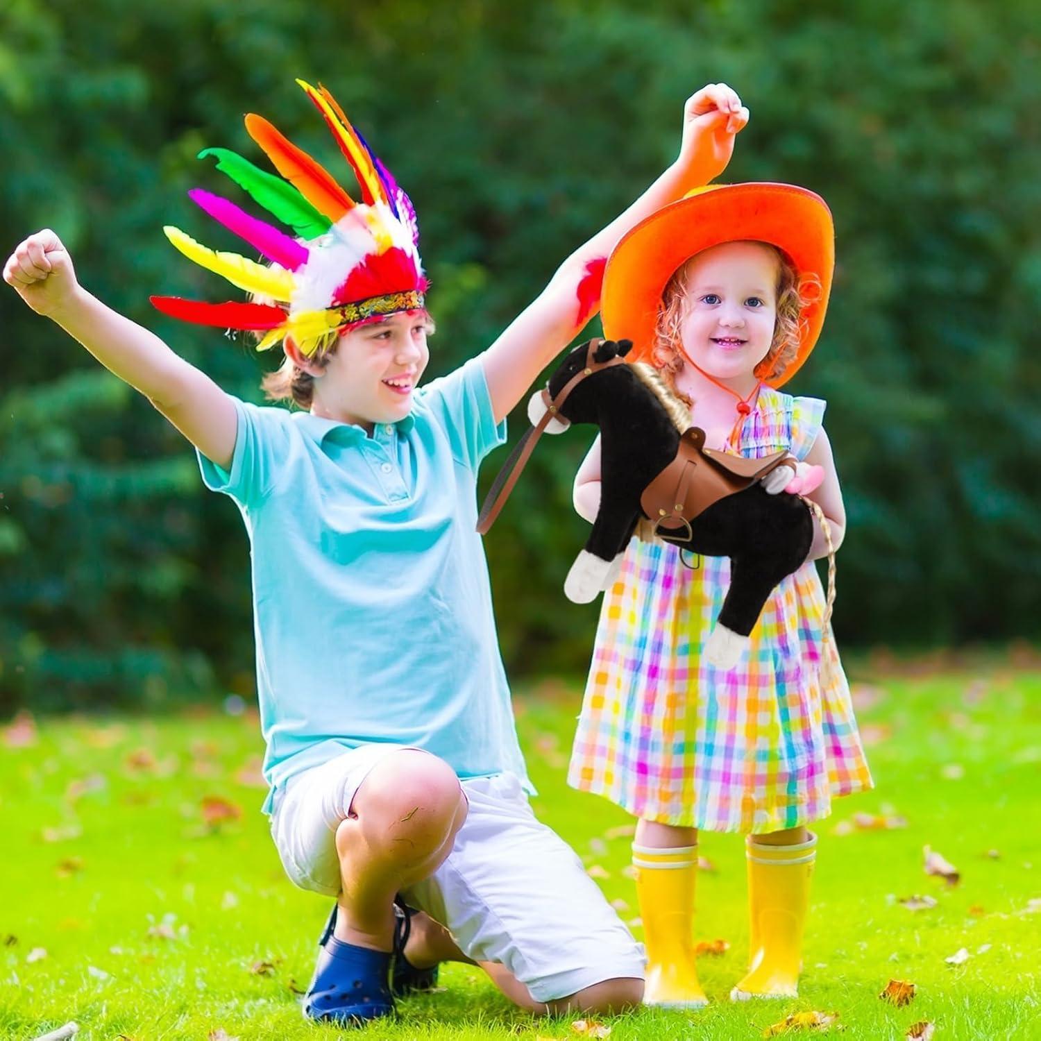 Caballo de Peluche HollyHOME Negro 27.94 cm con Accesorios