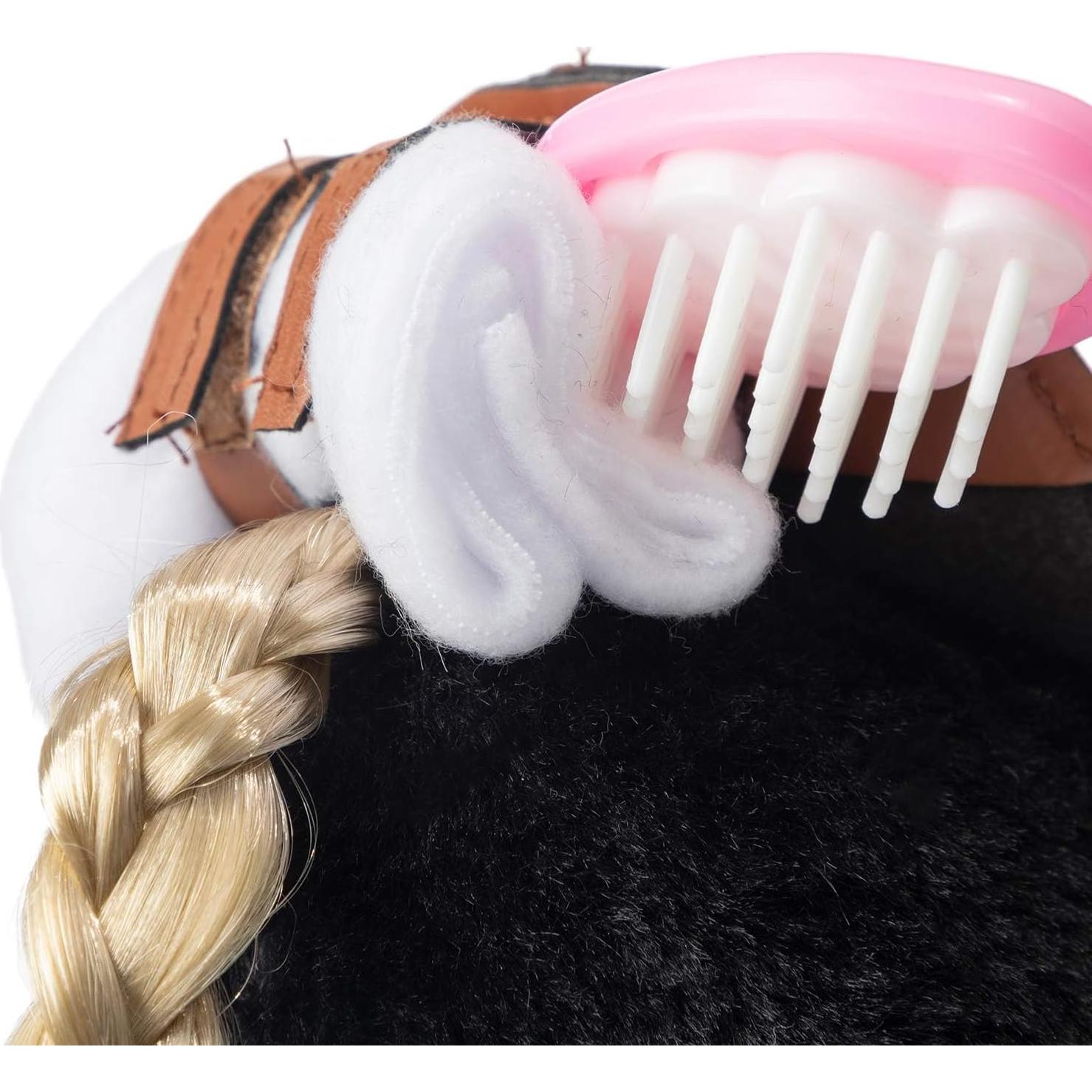 Caballo de Peluche HollyHOME Negro 27.94 cm con Accesorios