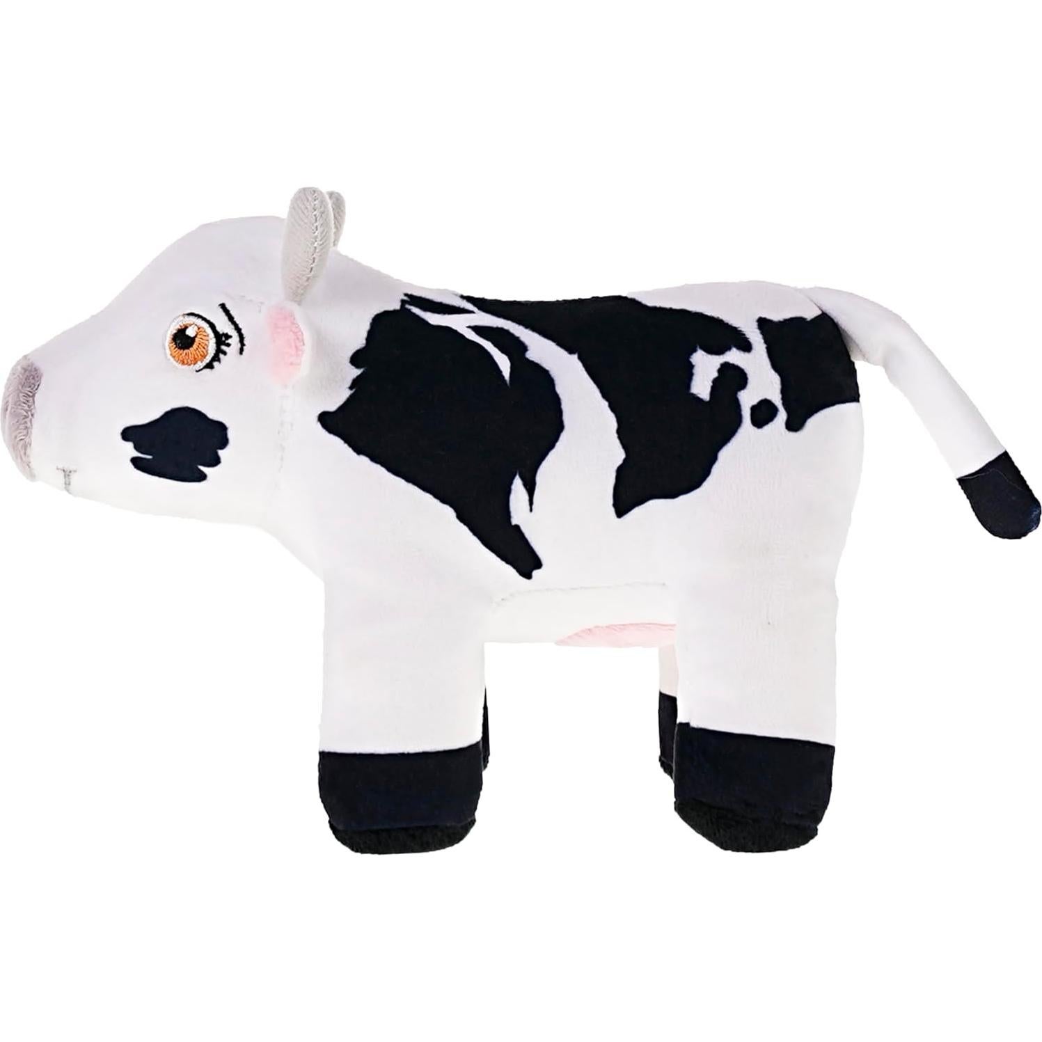LA GRANJA DE Zenon Vaca Lola 5 in. | Stuffed Animal Soft and Huggable | El Reino Infantil