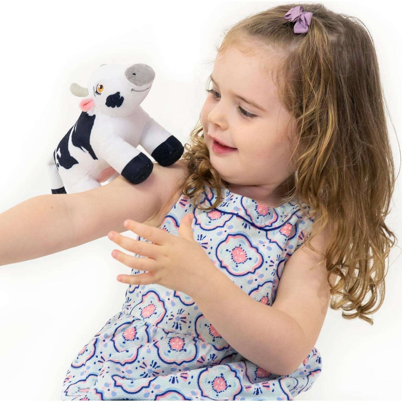 LA GRANJA DE Zenon Vaca Lola 5 in. | Stuffed Animal Soft and Huggable | El Reino Infantil