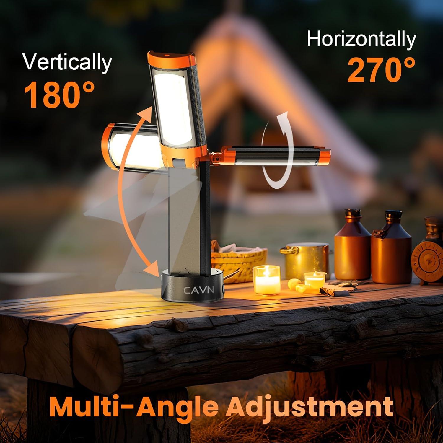 Luz de Camping LED CAVN 10000mAh 2200 Lúmenes Naranja