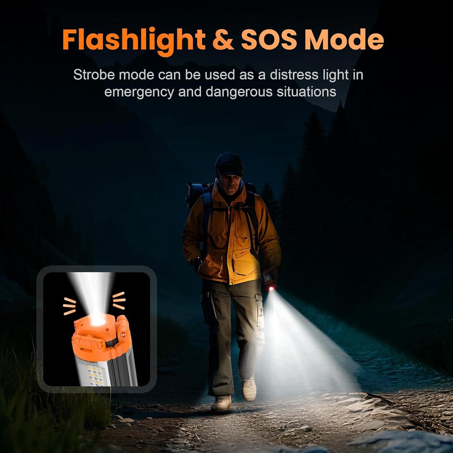 Luz de Camping LED CAVN 10000mAh 2200 Lúmenes Naranja