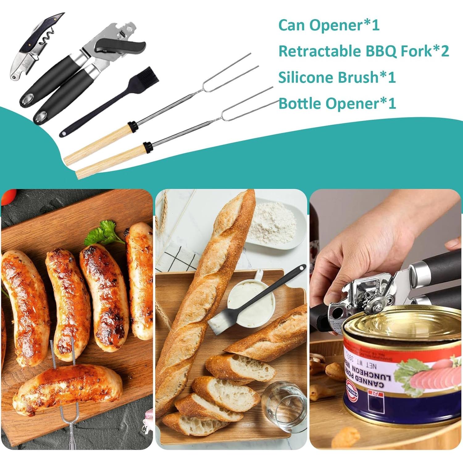 Juego de Utensilios de Cocina para Camping Logcow - Acero Inoxidable