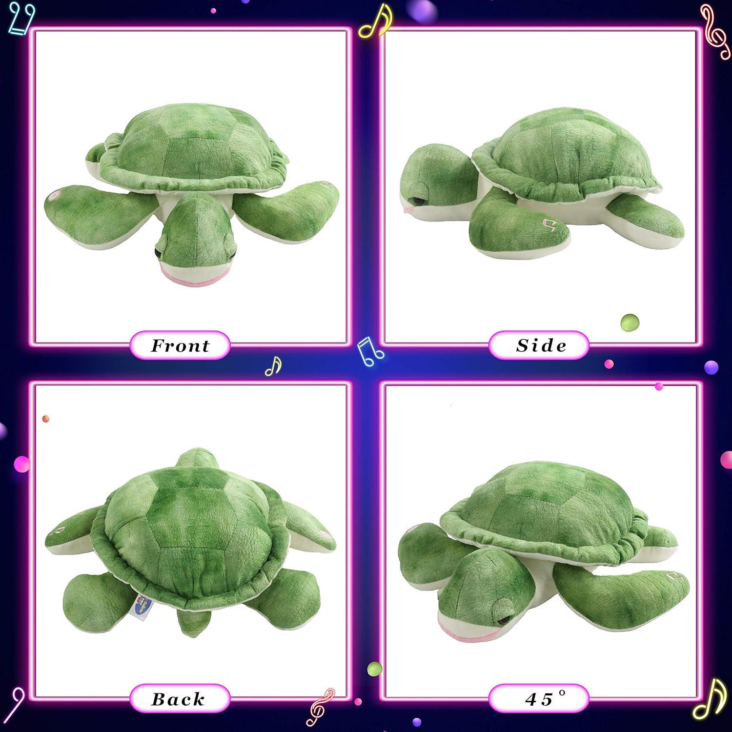 Tortuga de Peluche Brillante Guardias Brillantes 35.5 cm Luz Musical