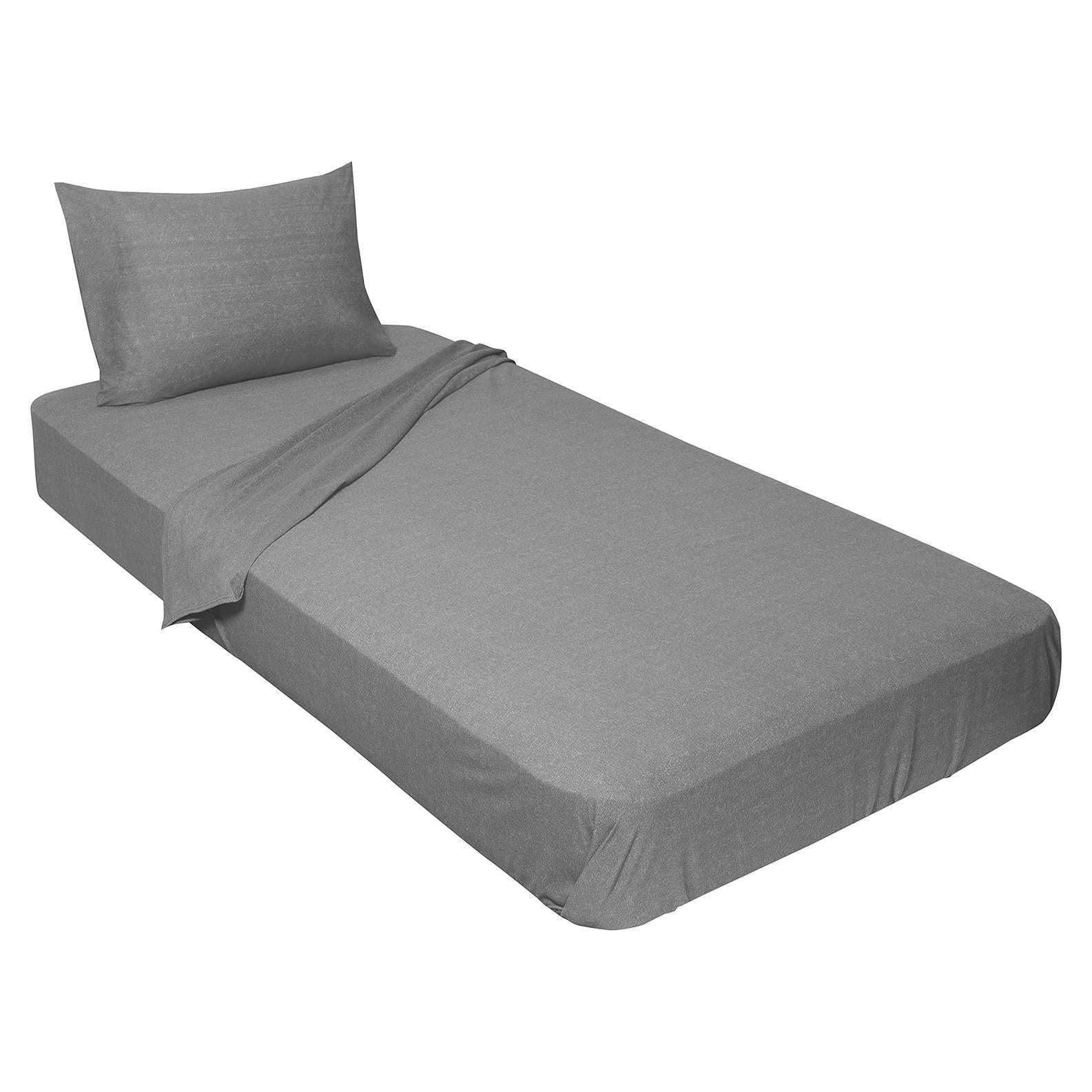 Juego de Sábanas Gilbins 100% Algodón Peinado Cuna Gris Melange