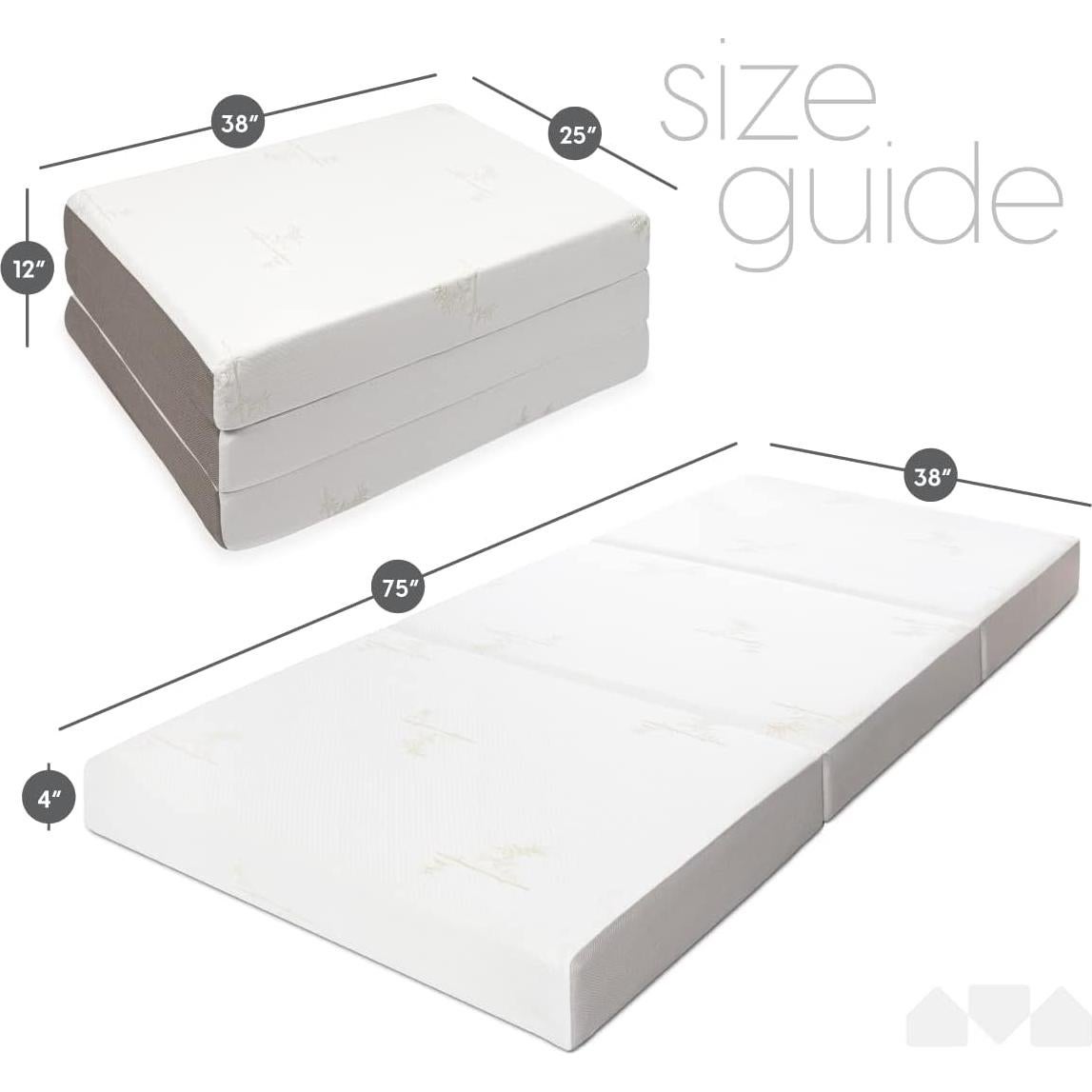 Colchón Trifold Milliard Individual 4" Espuma Lavable